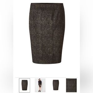 CLEO | Black Shimmer Pencil Skirt Size XL Petite (NWOT)